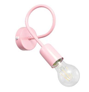 Kinkiet róż loft pastel